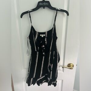 Cotton Candy Black and White Striped Dress